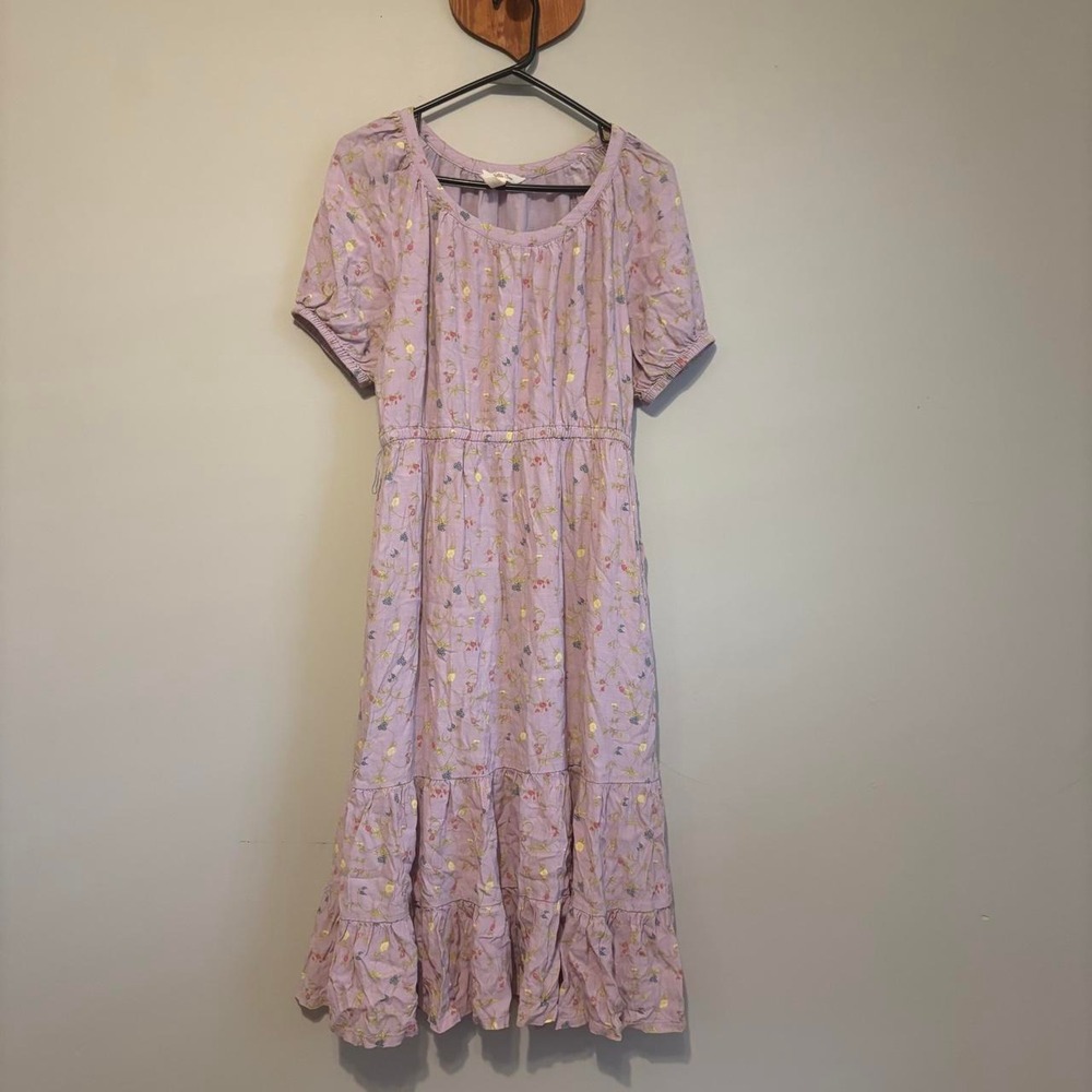 Matilda Jane purple floral midi dress with small floral print,